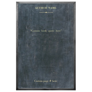 Custom Book Collection Art Print - (JUMBO) - Grey Wood 48" x 72"