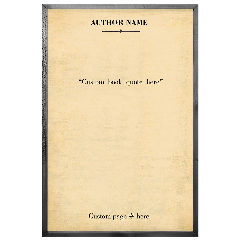 Book Collection Custom Art Print - Grey Wood