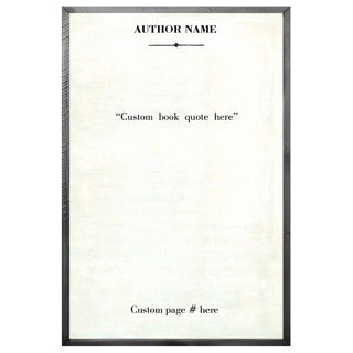 Custom Book Collection Art Print - (JUMBO) - Grey Wood 48" x 72"