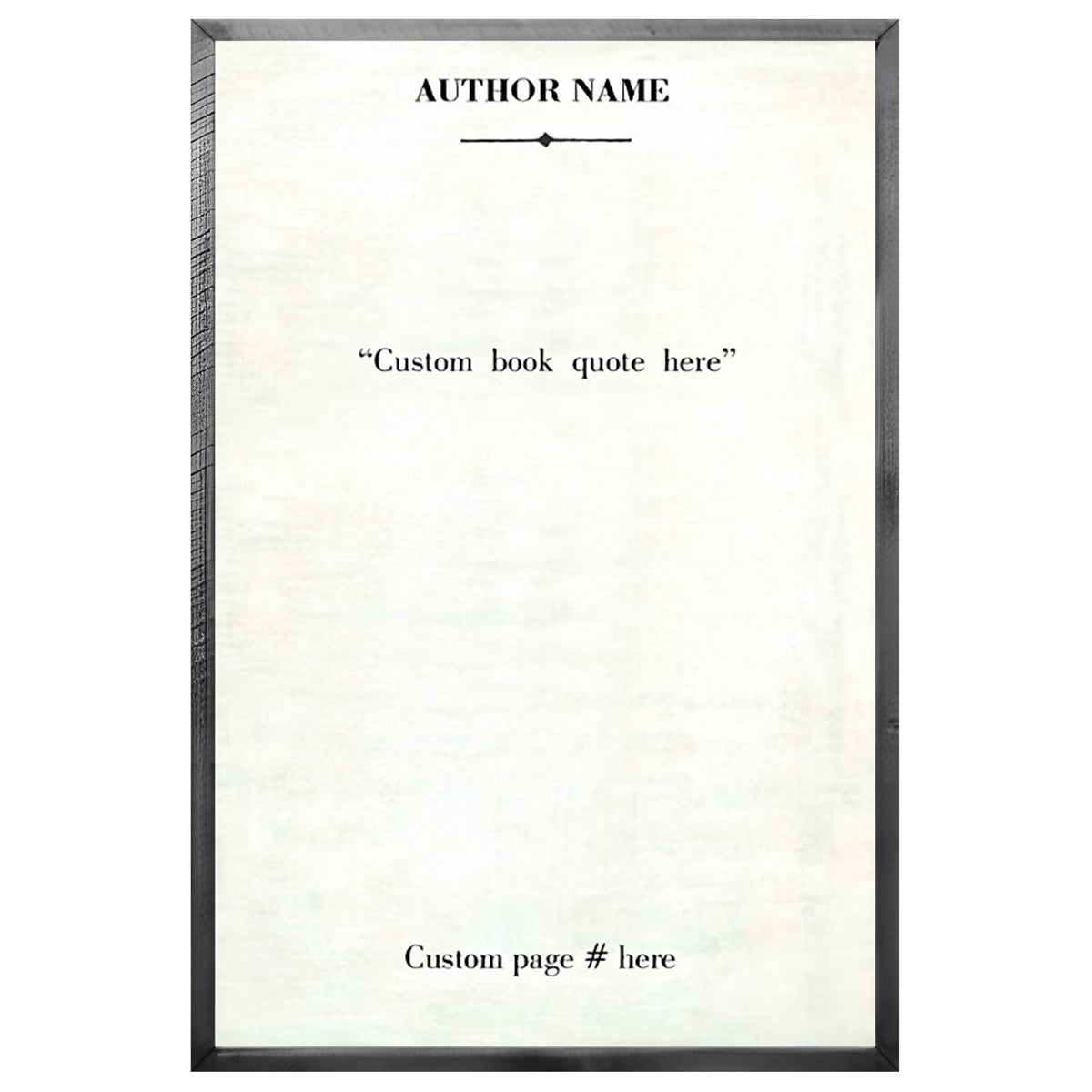 Book Collection Custom Art Print - Grey Wood - Oversized