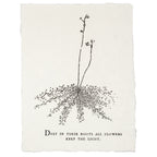 ***Deep In Their Roots Botanical Handmade Paper Print - 12x16