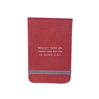 Brilliant Things Fabric Notebook-3.5"x5.5"