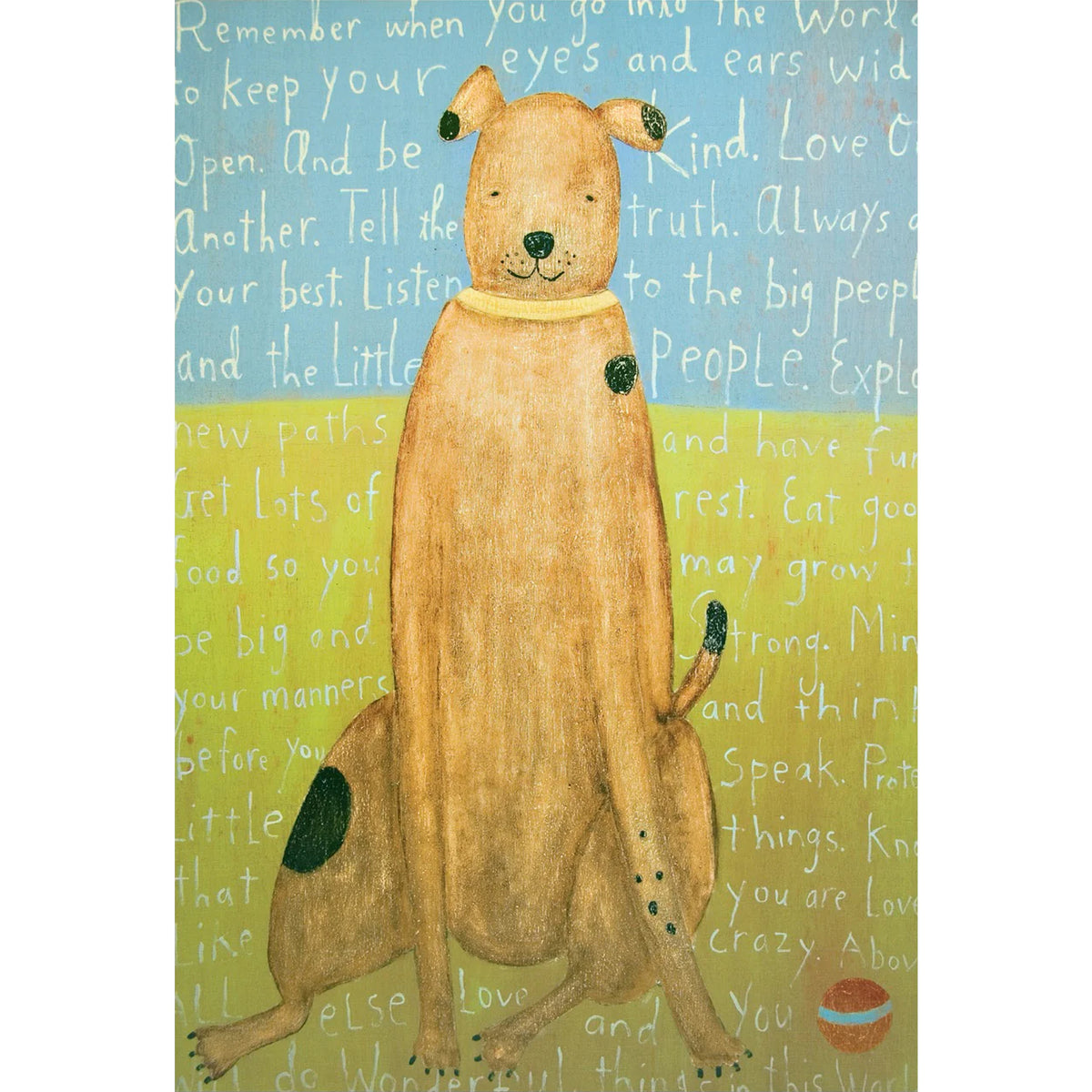 Brown Boy Dog Art Print - Gallery Wrap