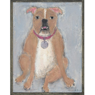 Bulldog (Grey Wood) - Art Print