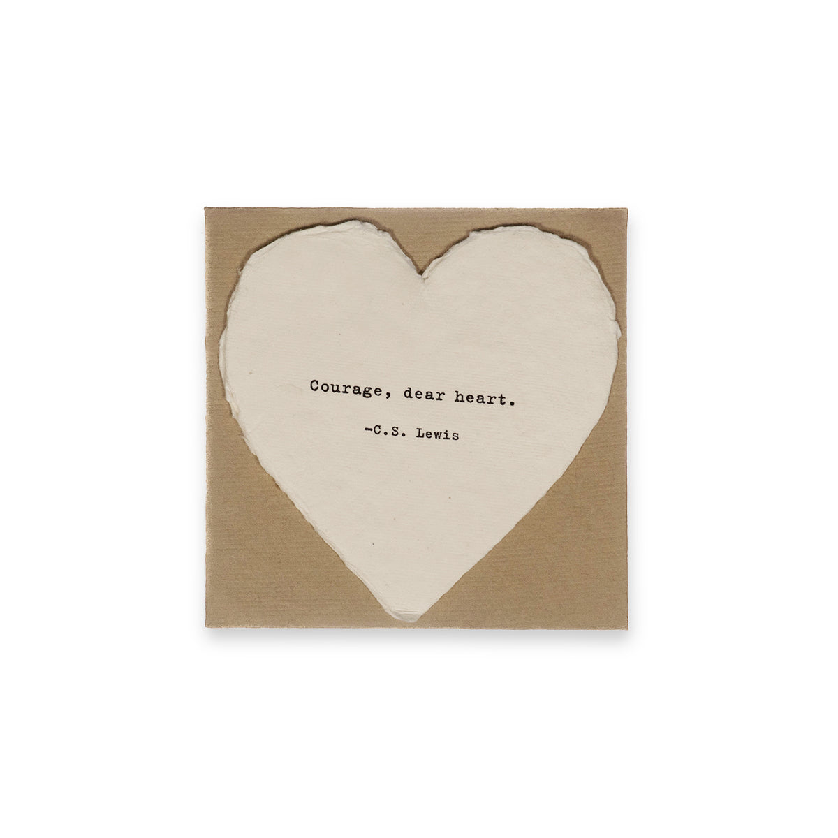Mini Deckled Heart Set of 20-Courage Dear Heart