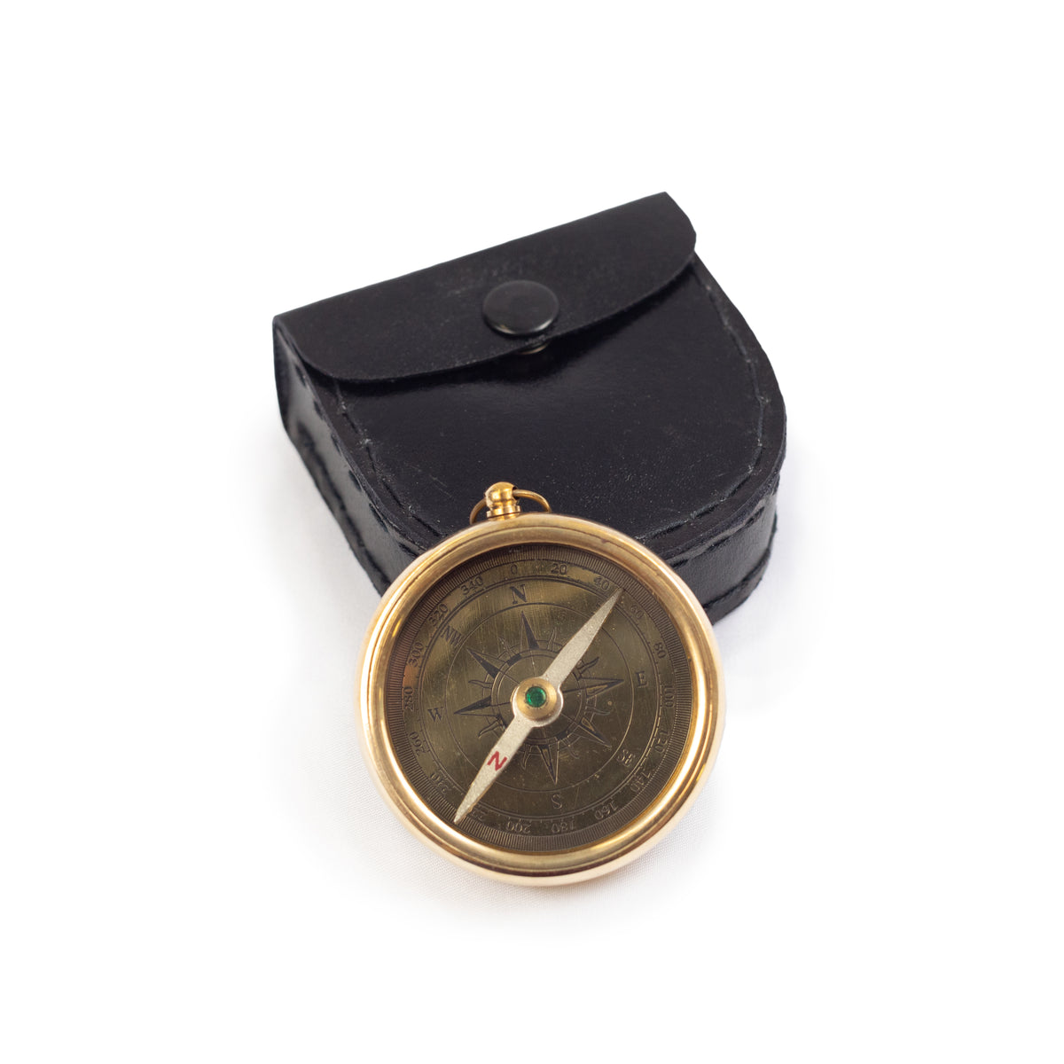 Every Adventure Compass with Leather Pouch