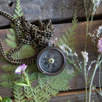 ***Let Your Heart Be Your Compass with Leather Pouch