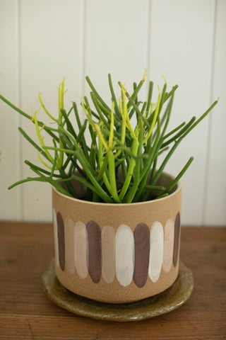 bespoke plant pots ***Ceramic Planter with Paint Strokes 7.5" x 7.5" x 6"