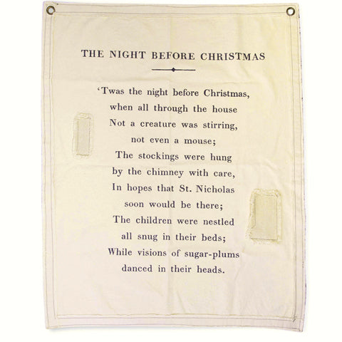 The Night Before Christmas Canvas Wall Tarp - 31.5x40
