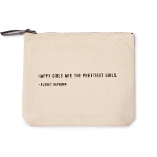 Happy Girls (Audrey Hepburn) Canvas Zip Bag
