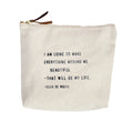 I Am Going To Make Canvas Zip Bag