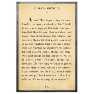 Charles Swindoll - Book Collection (Grey Wood) - Art Print