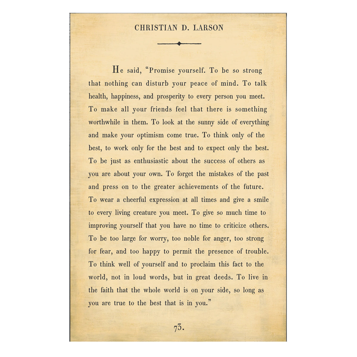 Christian D. Larson Art Print - Gallery Wrap