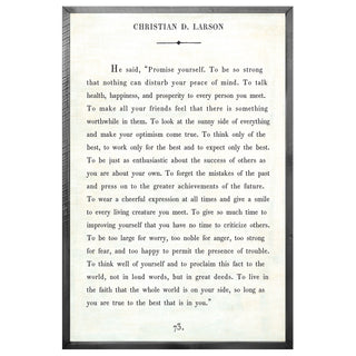 Christian D. Larson - Book Collection (Grey Wood) - Art Print