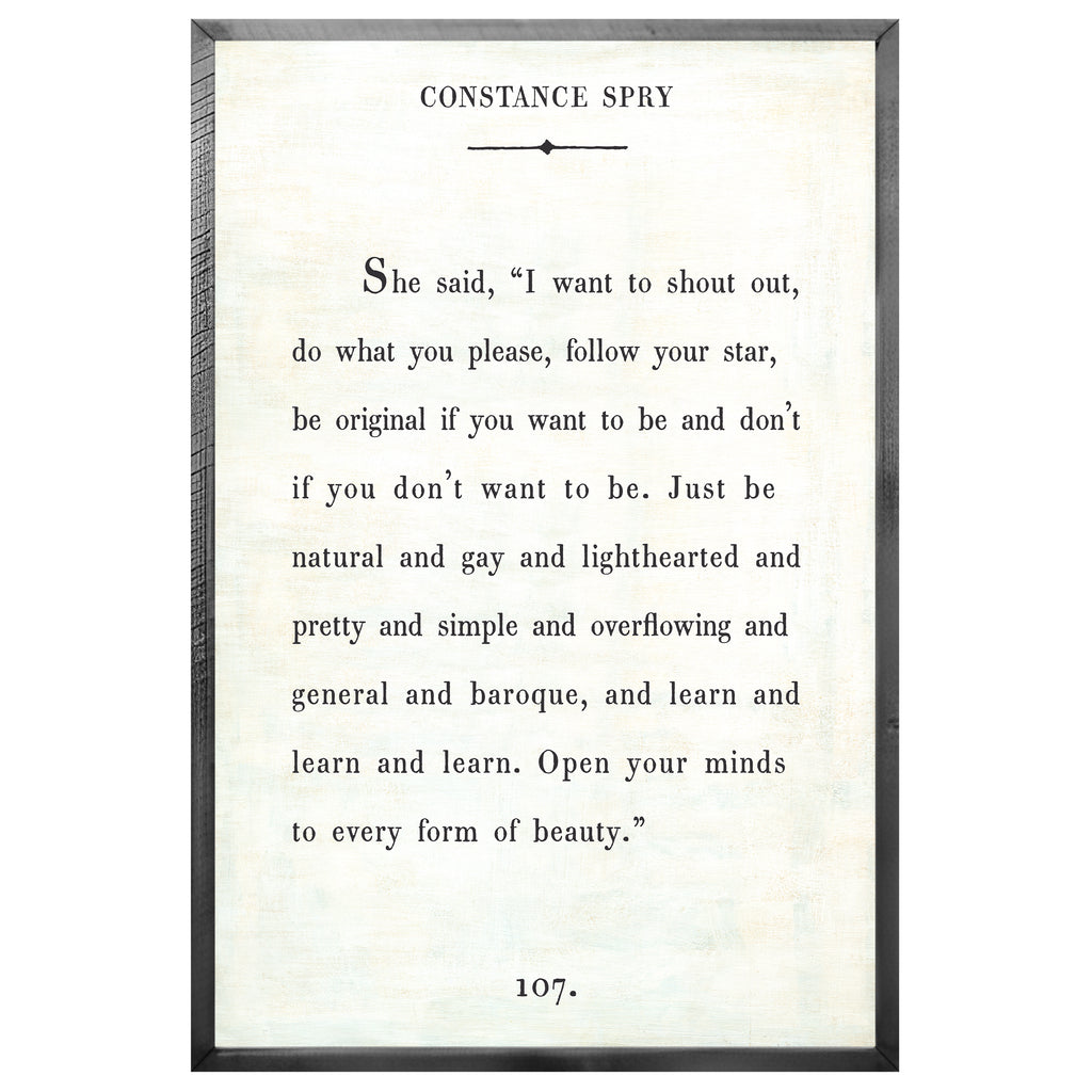 Constance Spry Art Print - Grey Wood