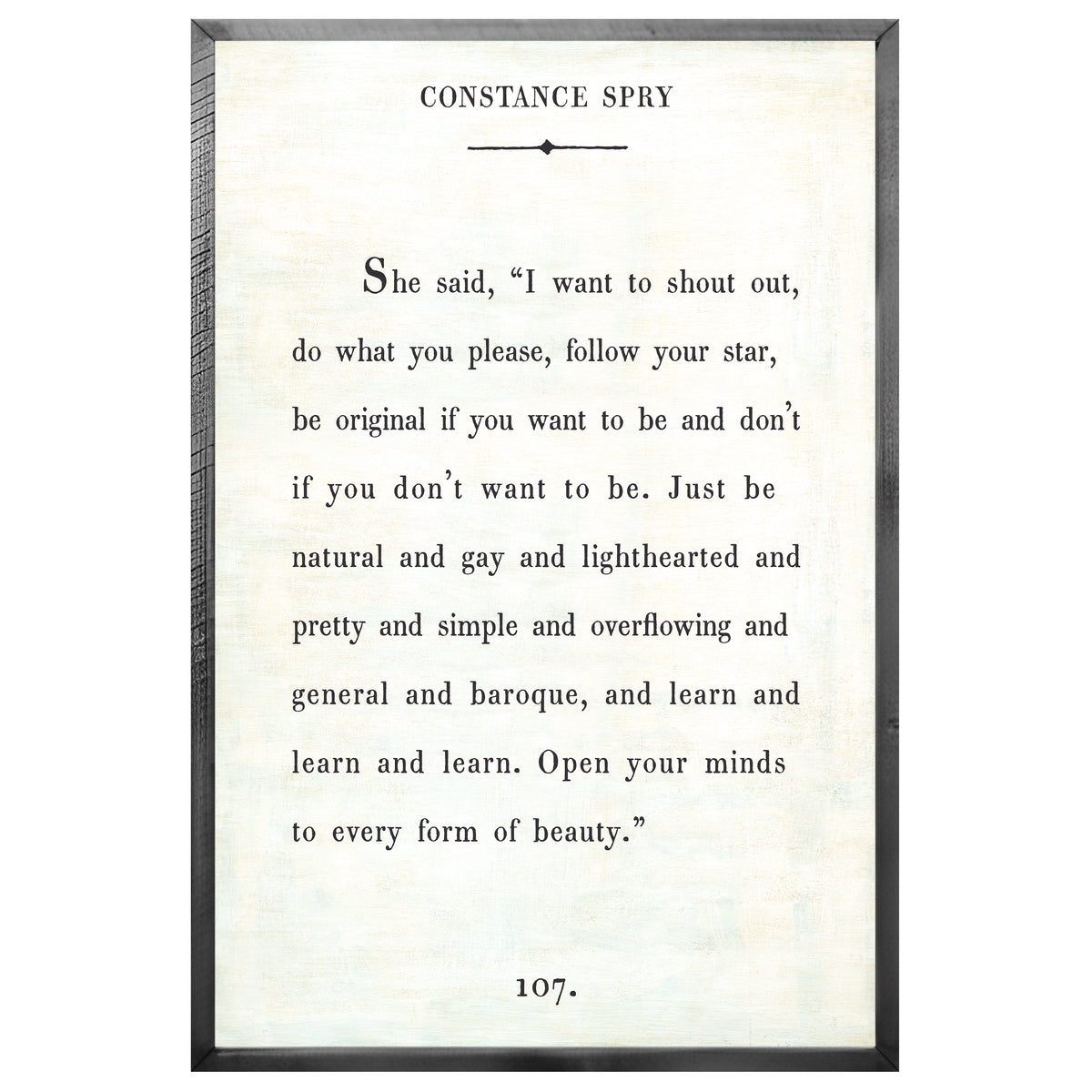 Constance Spry Art Print - Grey Wood