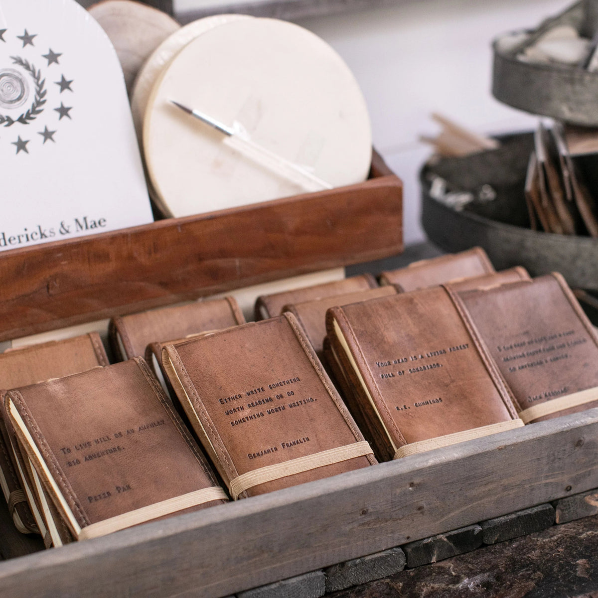 Don't Quit Mini Signature Leather Journal - Maple