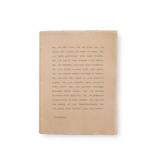 Large May You Fall (Dodinsky) Deckled Edge Notebook in Clay - 6x8