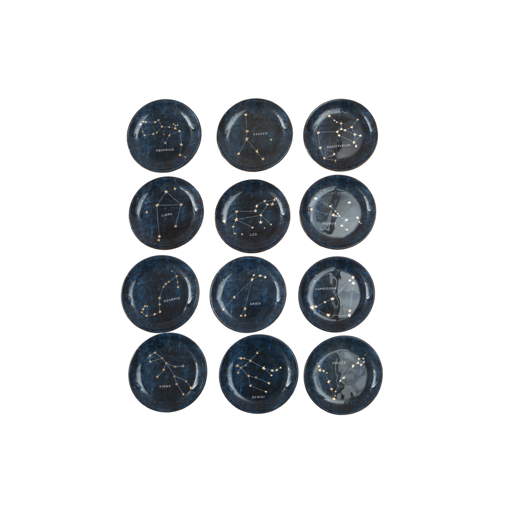 Constellations Mini Round Decoupage Plate- Set Of 36