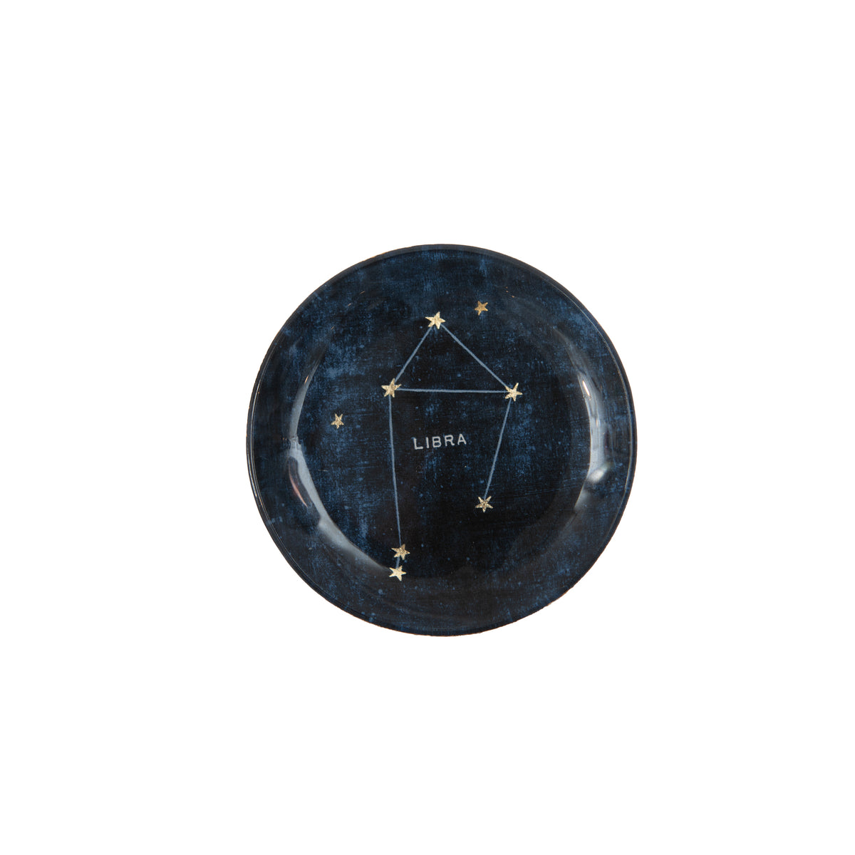 Libra Round Decoupage Plate - 4in