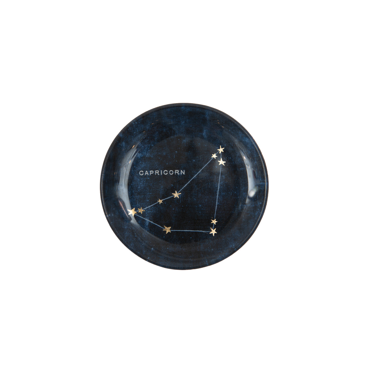 Capricorn Round Decoupage Plate - 4in