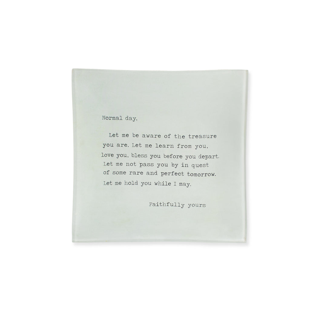 Normal Day (Mary Jean's Poem) Small Decoupage Plate – Sugarboo & Co ...