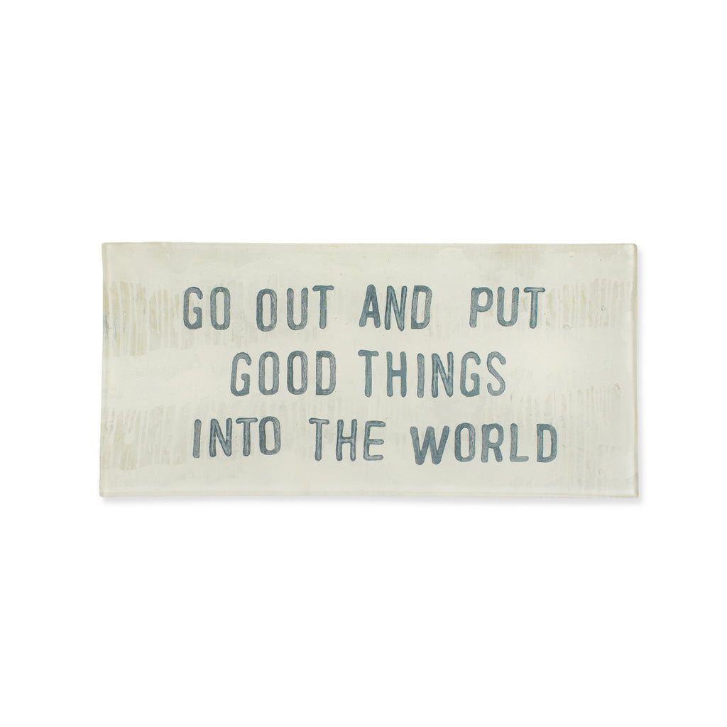 Good Things Rectangular Decoupage Plate 8.5x4