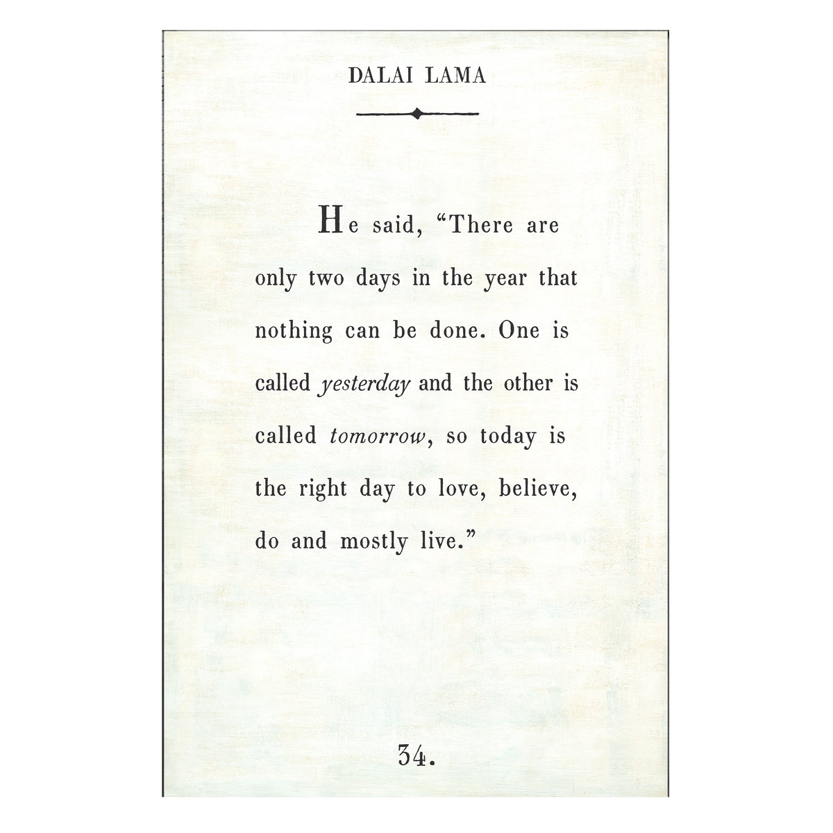 Dalai Lama Art Print - Book Collection