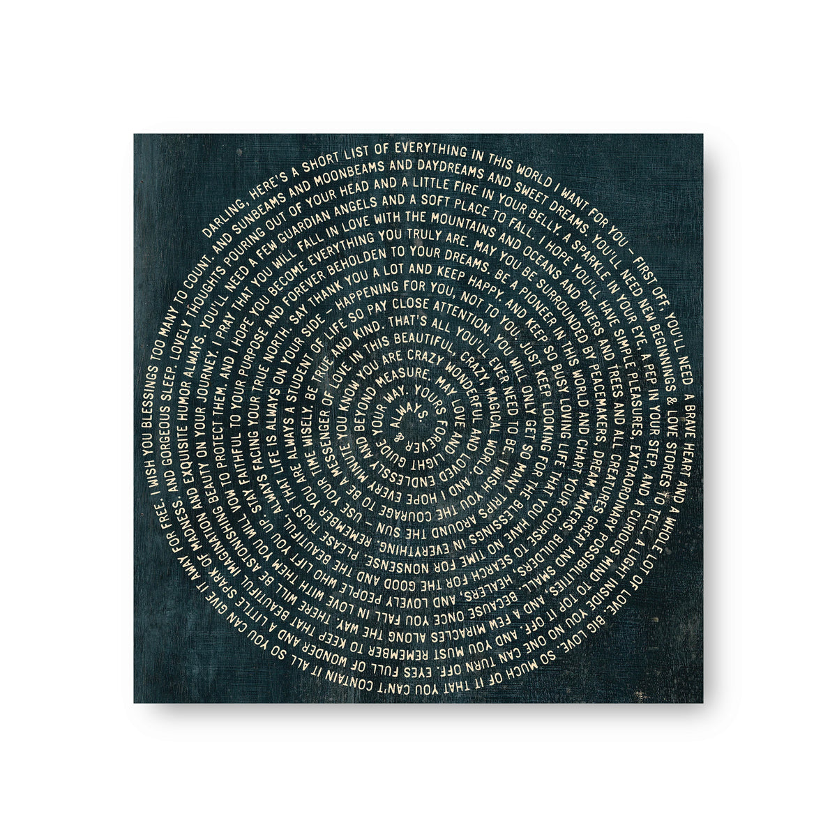 Darling Here's A Short List Spiral Art Tile