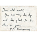 Dear Old World Art Print - Gallery Wrap