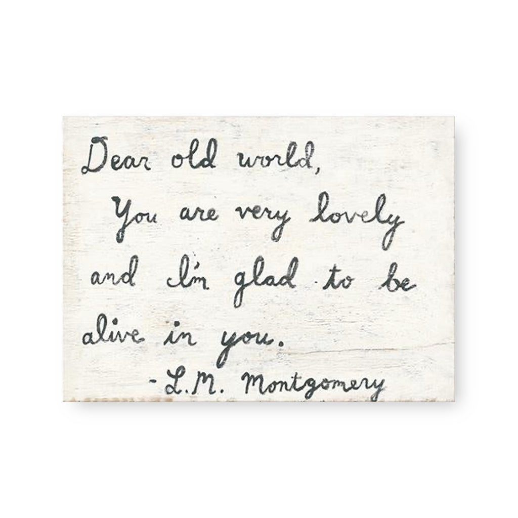 Dear Old World Art Tile