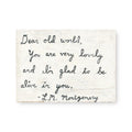 Dear Old World Art Tile