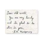 Dear Old World Art Tile