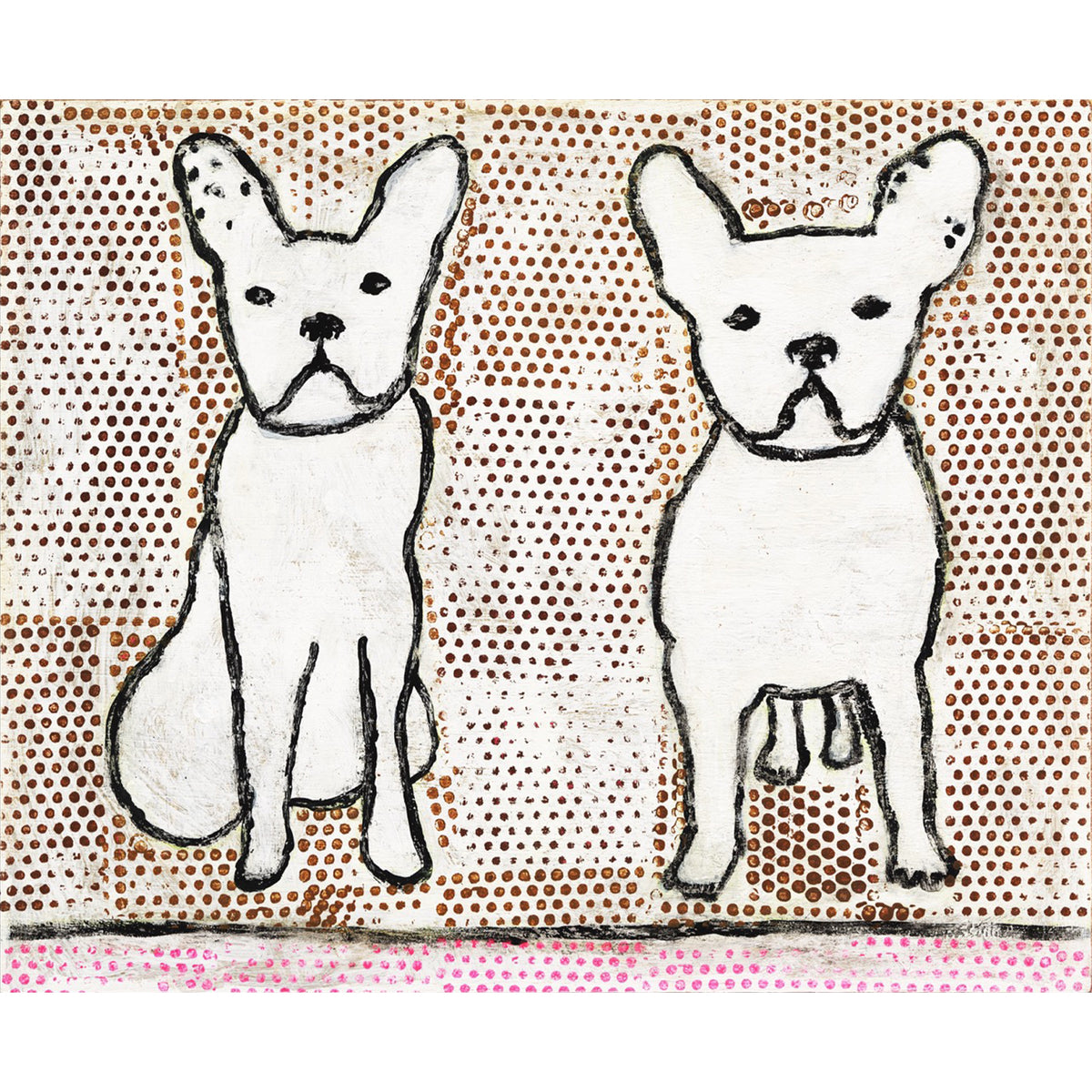Double Trouble Art Print - Grey Wood