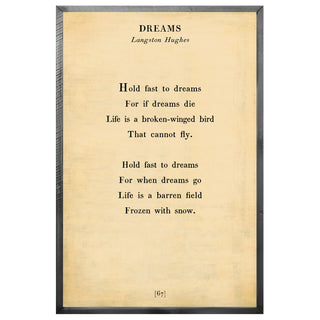 Dreams - Poetry Collection (Grey Wood) - Art Print