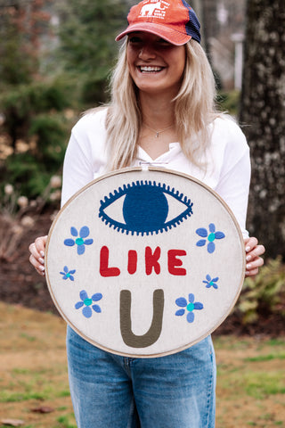 ***Eye Like U Embroidery Hoop - 16in