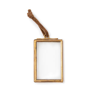 Small Ornament Frame with Brass Finish 2" x 3"