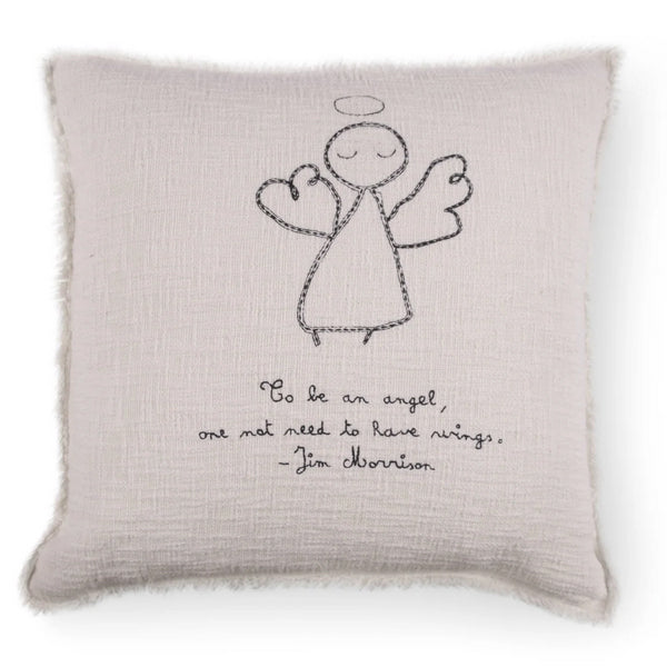 ***To Be An Angel Embroidered Pillow 24x24