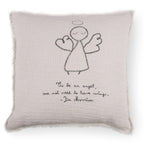 ***To Be An Angel Embroidered Pillow 24x24