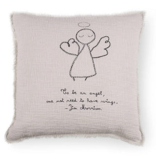 ***Pillow Collection- Embroidered To Be An Angel - Jim Morrison Pillow 24"x24"