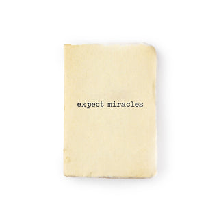 Deckled Edge Notebook - Expect Miracles - 2x3