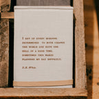 I Get Up Every Morning Fabric Notebook