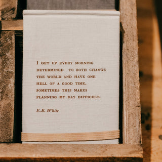 I Get Up Every Morning Fabric Notebook