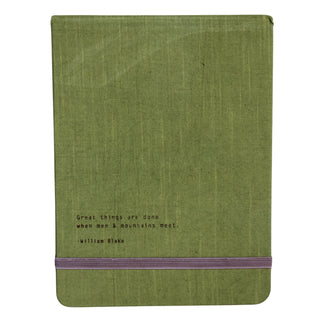 Great Things Are Done When Men & Mountains Meet Fabric Notebook-6"x8"