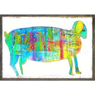Fat Goat (Grey Wood) - Art Print