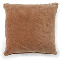 Fawn Velvet Pillow with Poms 22x22