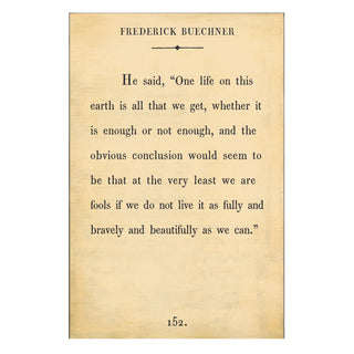 Frederick Buechner - Book Collection - Art Print
