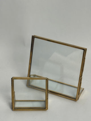 Brass Standing Frame 3"x 3" Square