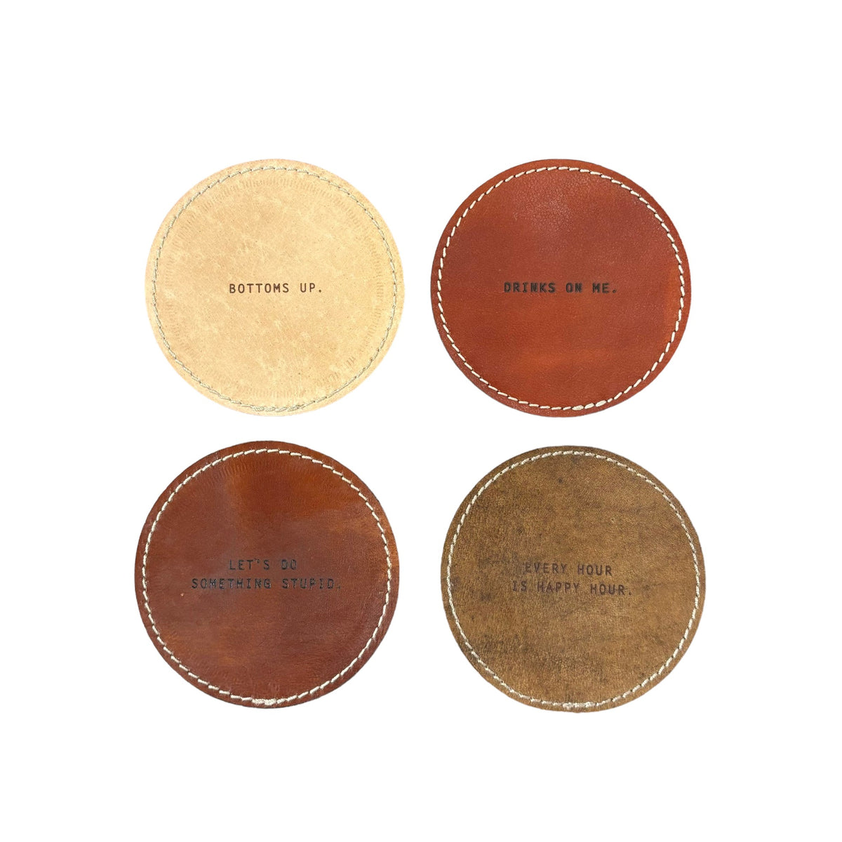 Leather Coasters - Assorted Set of 48