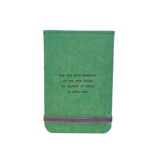 I'm Too Busy Fabric Notebook-3.5"x5.5"